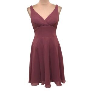 Azazie Mauve Sleeveless Dress